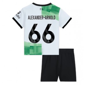 Liverpool Alexander-Arnold #66 Koszulka Wyjazdowych Dziecięca 2023-24 Krótki Rękaw (+ Krótkie spodenki)